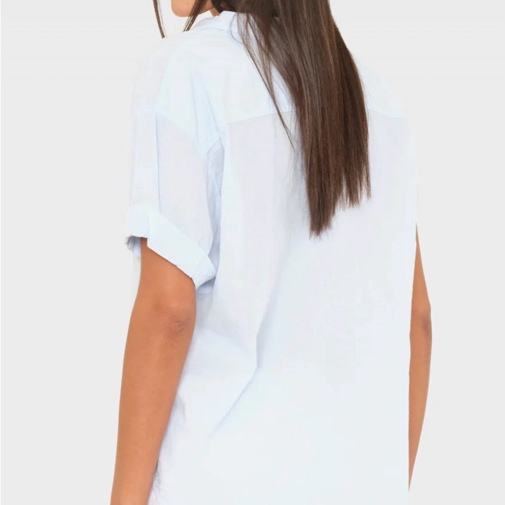 Xirena Light Blue Women's Relaxed Button-Down Shirt - Channing - Picture 2 of 5